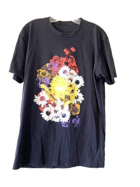 Sincere Engineer Floral Graphic Band Tee Shirt Black (Fits Large)